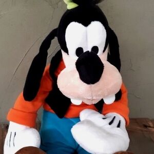 Disney Store Authentic Goofy Plush with Orange and Blue Attire
